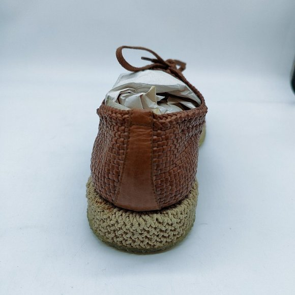 New Defect- Ferragamo Woven Brown Dress Men\'s Lace-up Woven Oxford Shoes Derby main image 4